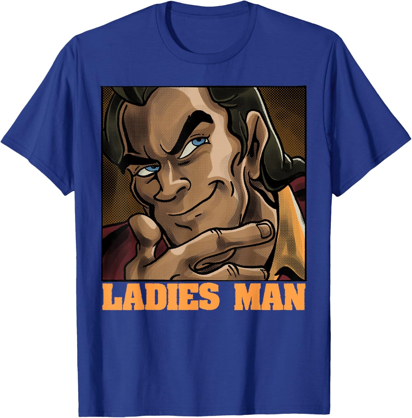 Disney Beauty And Beast Gaston Ladies Man Portrait T-Shirt - T-Shirt | Royal