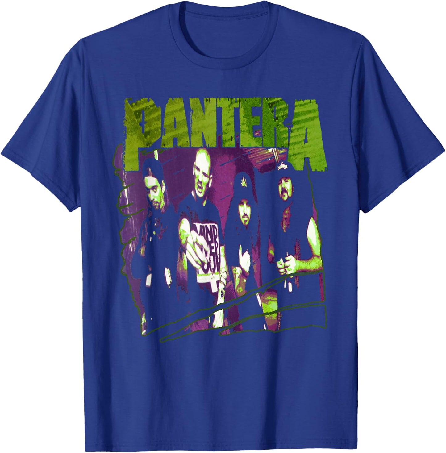 Pantera Official Vintage Group Sketch T-Shirt - T-Shirt | Royal