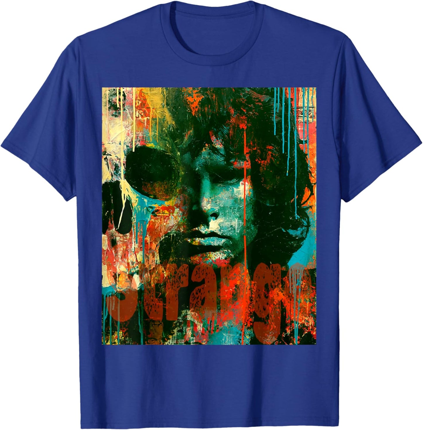 Abstract,Psychedelic Grunge,Vintage Music Inspired Graphic T-Shirt - T-Shirt | Royal