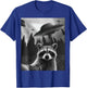 Funny Alien Raccoon UFO Retro Sci Fi Space Humor Men Women T-Shirt - T-Shirt | Royal
