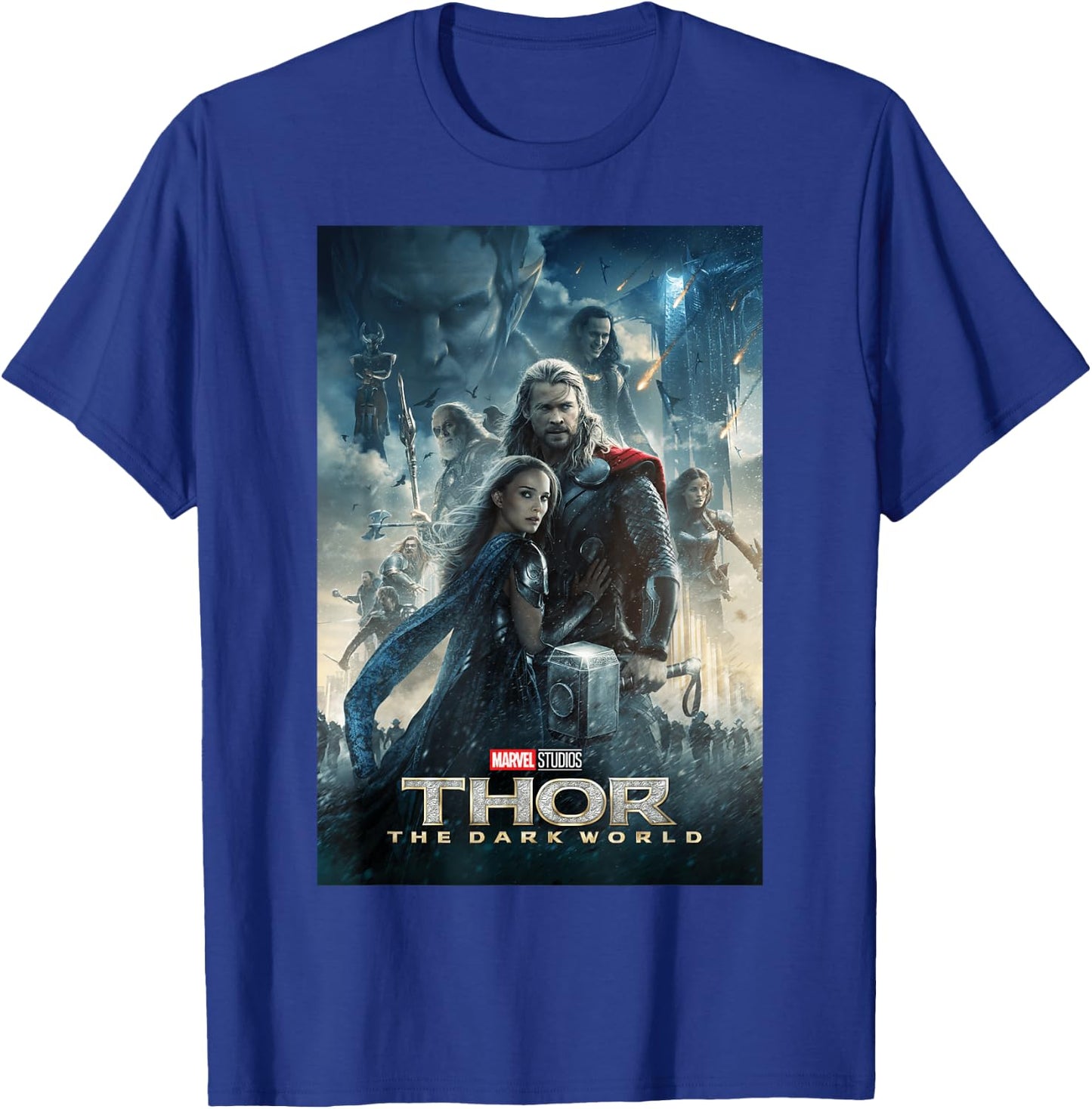 Marvel Studios Thor Dark World Movie Poster Graphic T-Shirt - T-Shirt | Royal