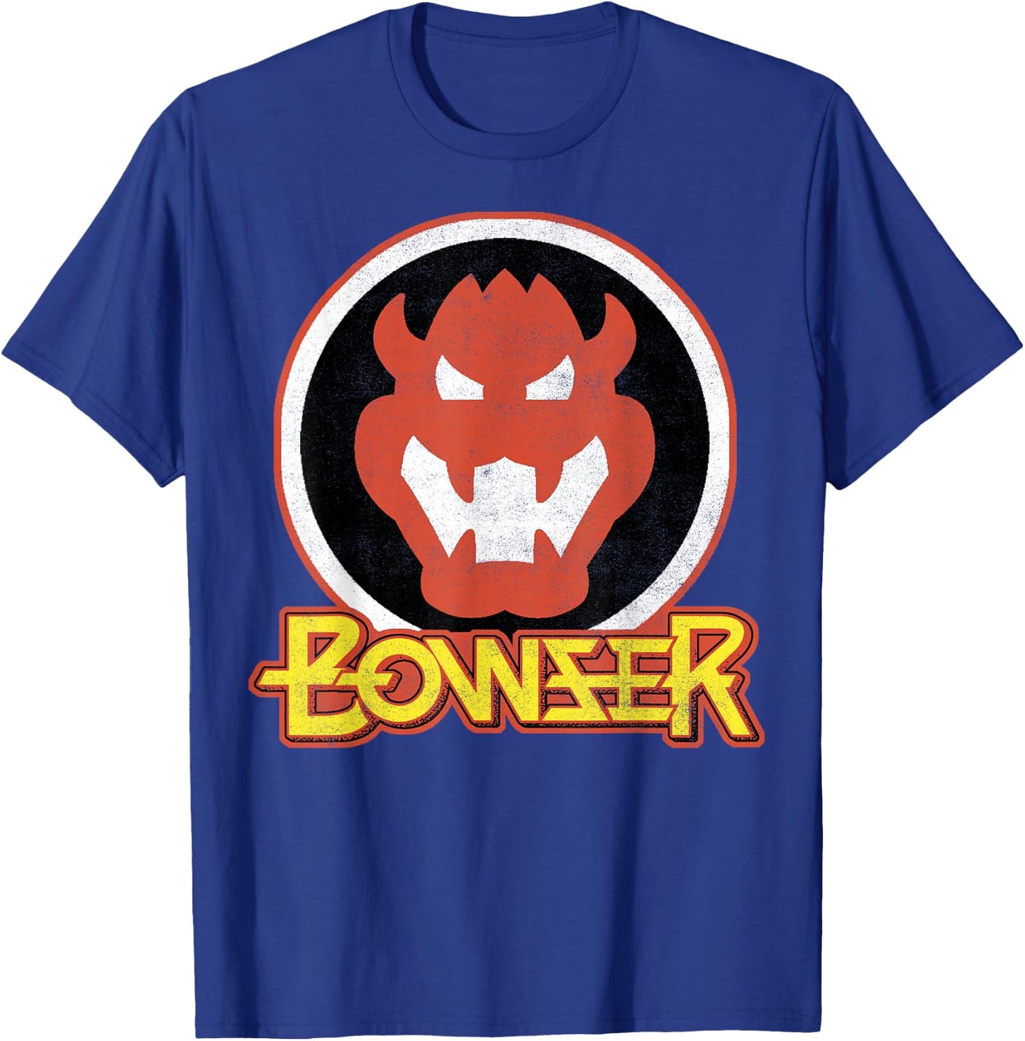 Super Mario Bowser Retro Portrait Graphic T-Shirt - T-Shirt | Royal