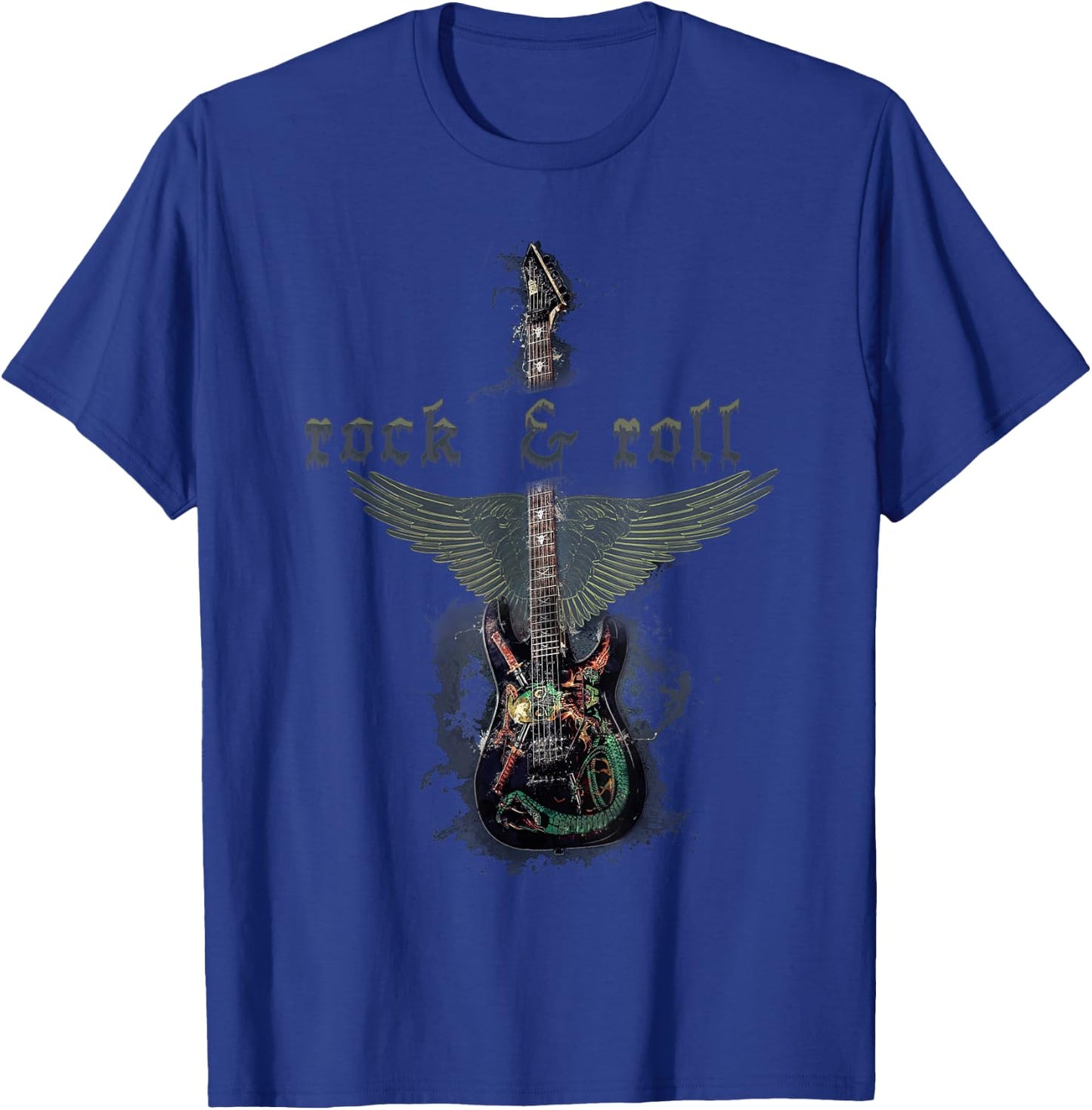 Rock and Roll Guitar product T-Shirt - T-Shirt | Royal