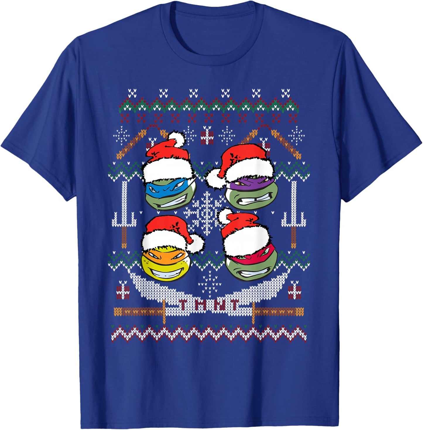Teenage Mutant Ninja Turtles Christmas Sweater T-Shirt - T-Shirt | Royal