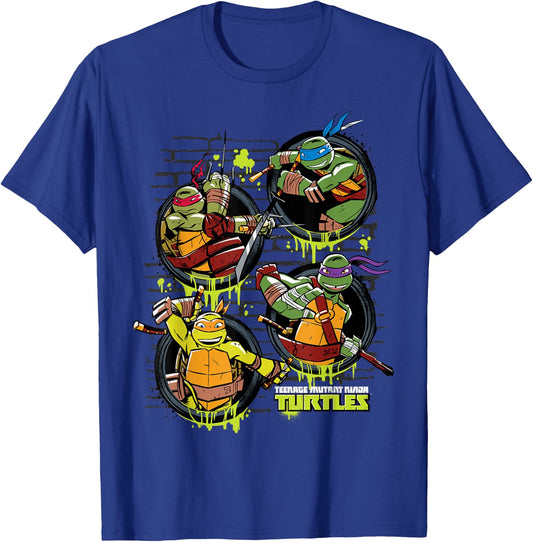 Teenage Mutant Ninja Turtles Multiple Sewer Holes T-Shirt - T-Shirt | Royal
