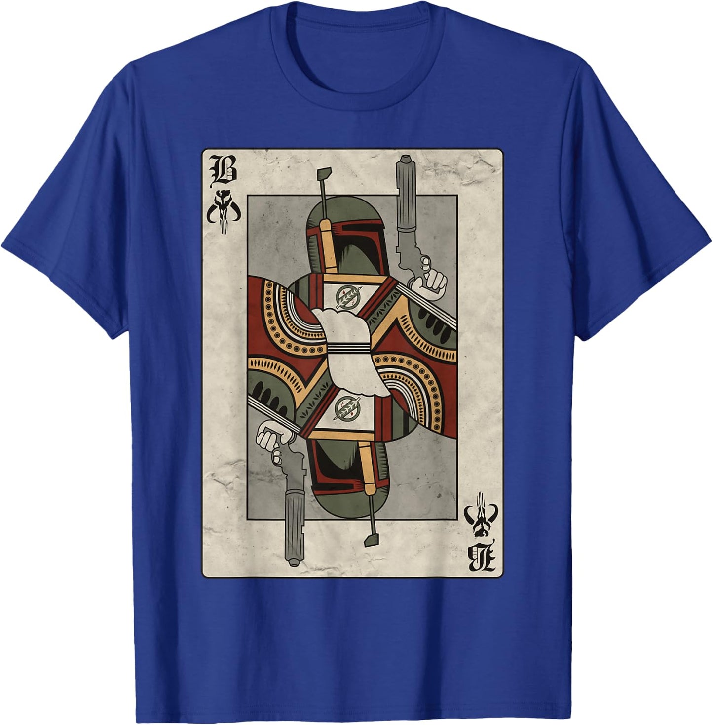 Star Wars Boba Fett Bounty Hunter Playing Card T-Shirt - T-Shirt | Royal