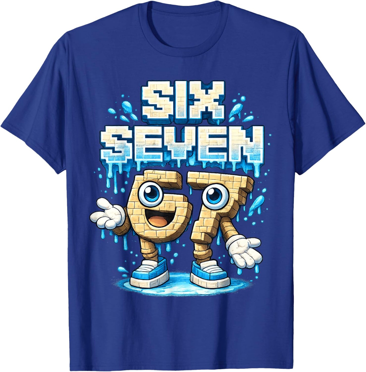 I was 6 Now I'm Six 7 Seven Years Brainrot Birthday T-Shirt - T-Shirt | Royal