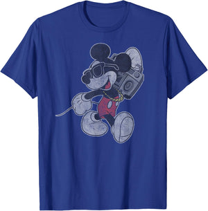 Disney - Mickey Mouse w. Boombox T-Shirt - T-Shirt | Royal