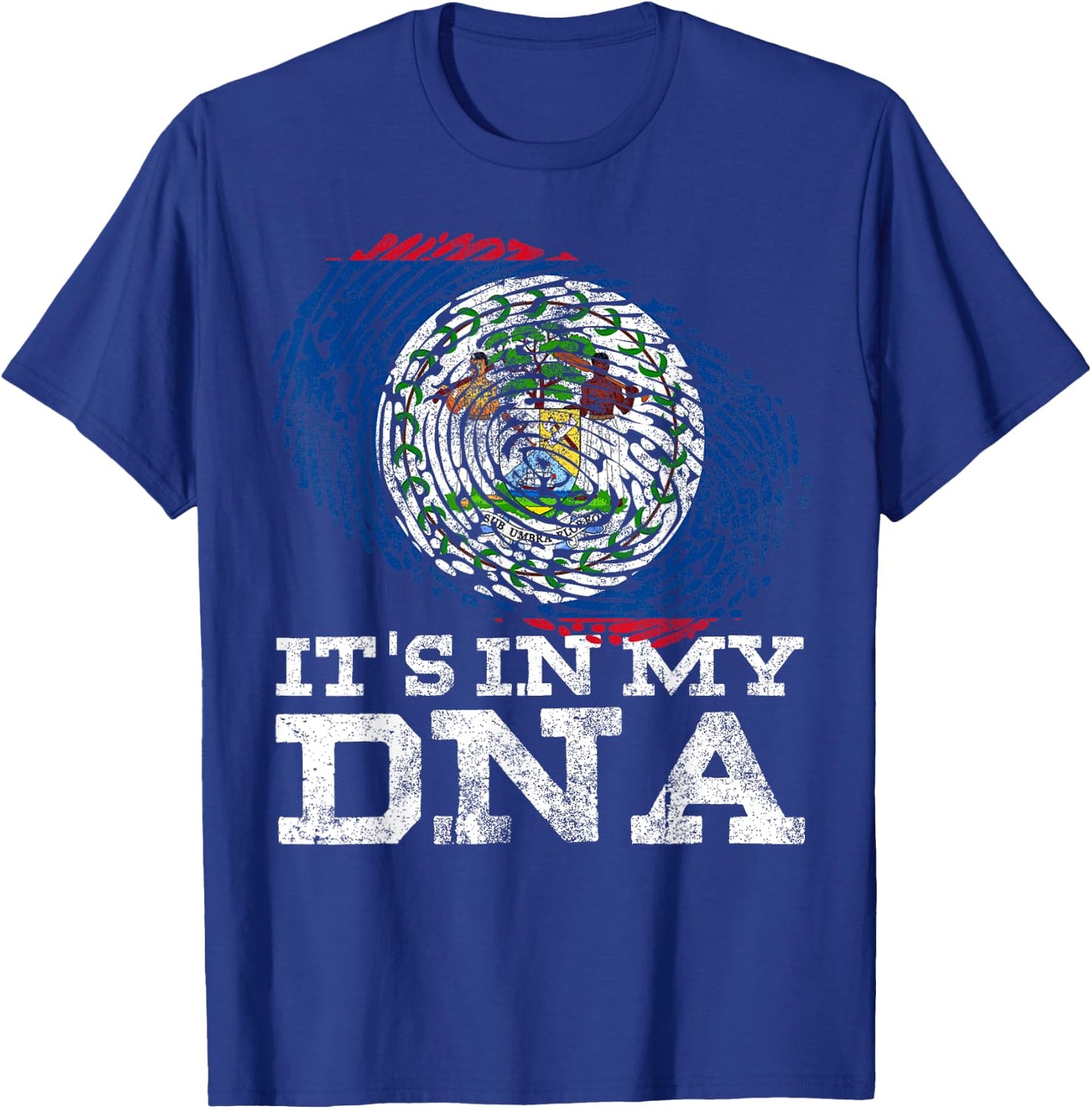 It's In My DNA Belize Flag Shirt Maya Hispanic Gift Belizean T-Shirt - T-Shirt | Royal