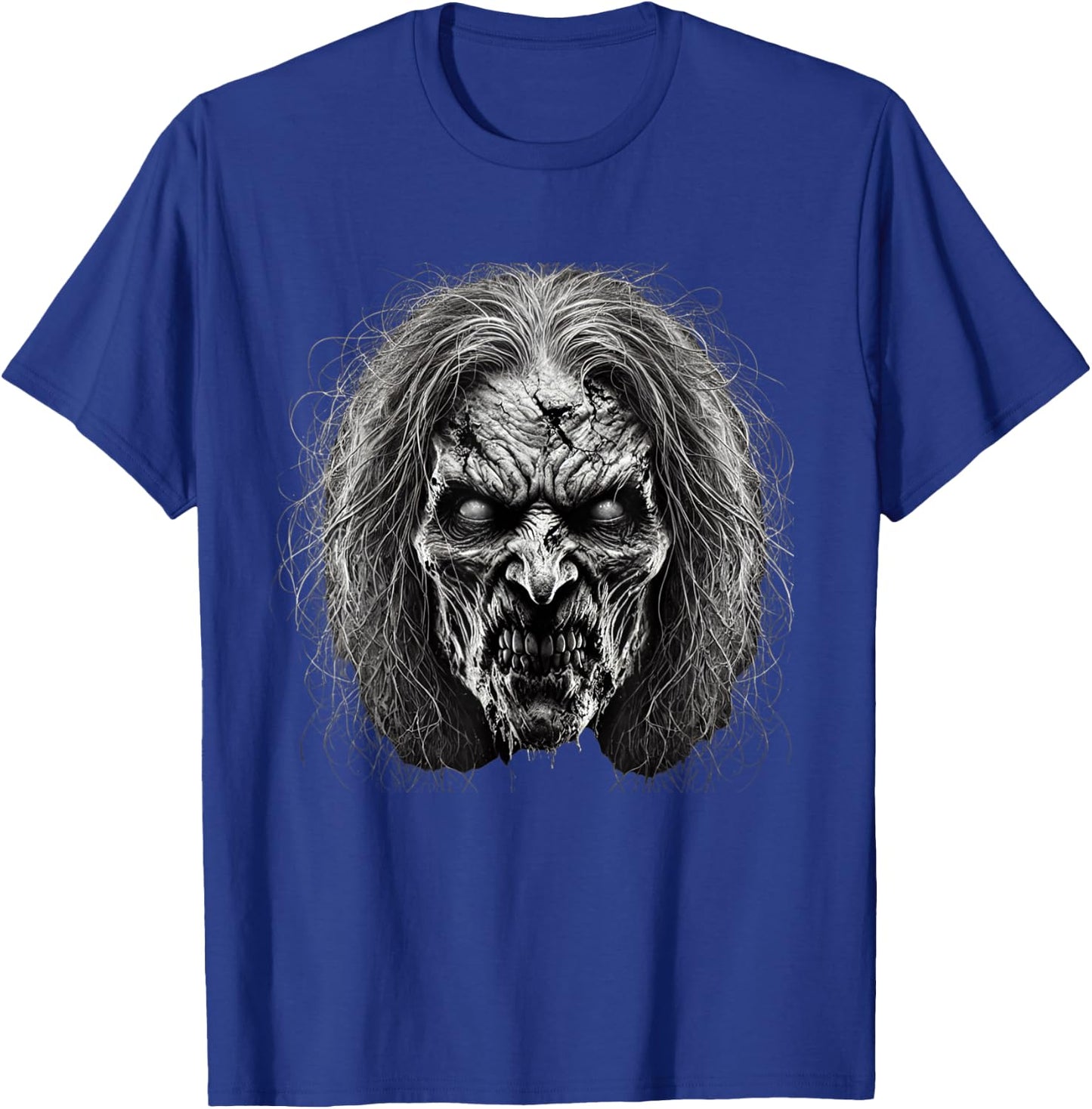 Scary Witch Face Evil Witch Halloween Costume T-Shirt - T-Shirt | Royal