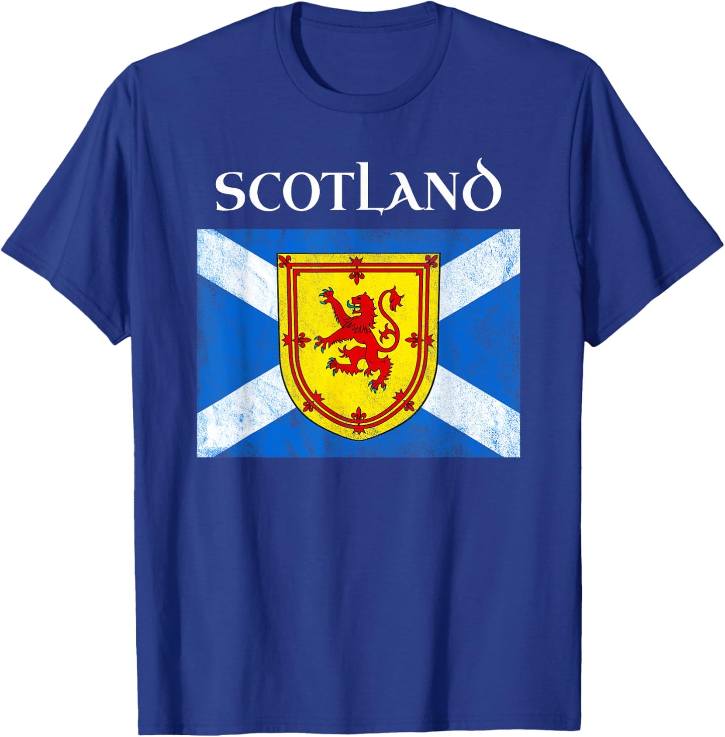 Scottish Flag Lion Rampant Royal Banner Of Scotland Saltire T-Shirt - T-Shirt | Royal