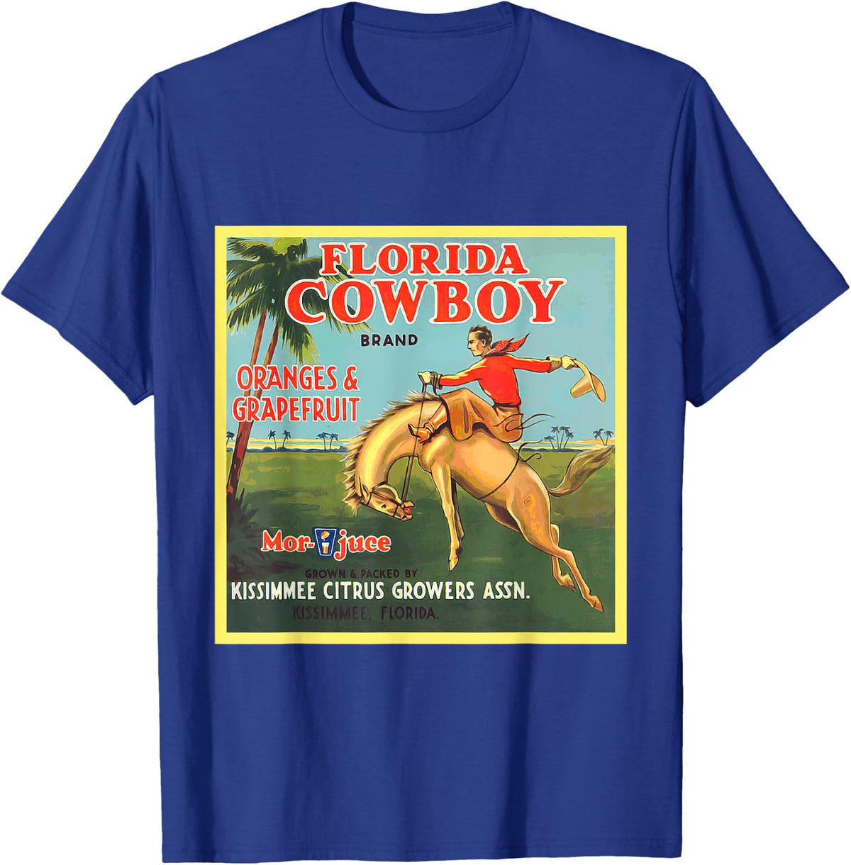 Florida Cowboy Horse Vintage Shirt T-Shirt - T-Shirt | Royal