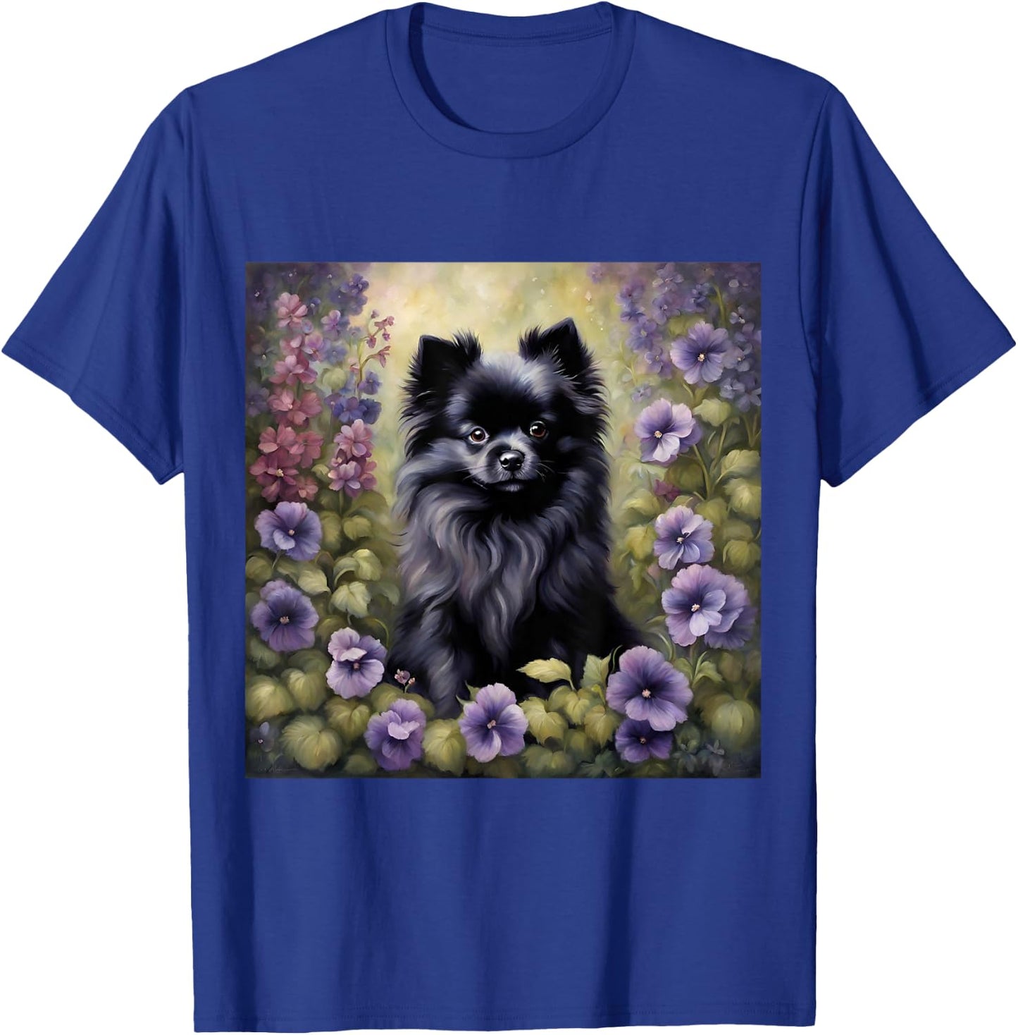 Black Pomeranian Adorable Pomeranian Garden Dog Lovers T-Shirt - T-Shirt | Royal