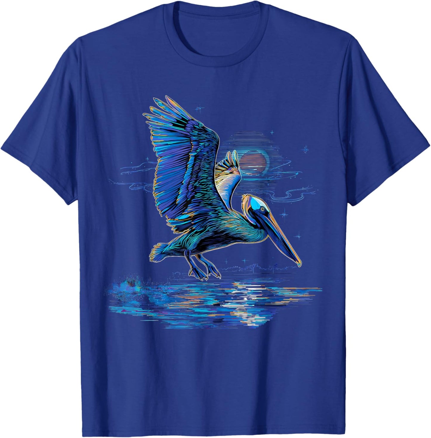 Pelican Bird Animal Graphic Seabird Tropical Pelican Lover T-Shirt - T-Shirt | Royal