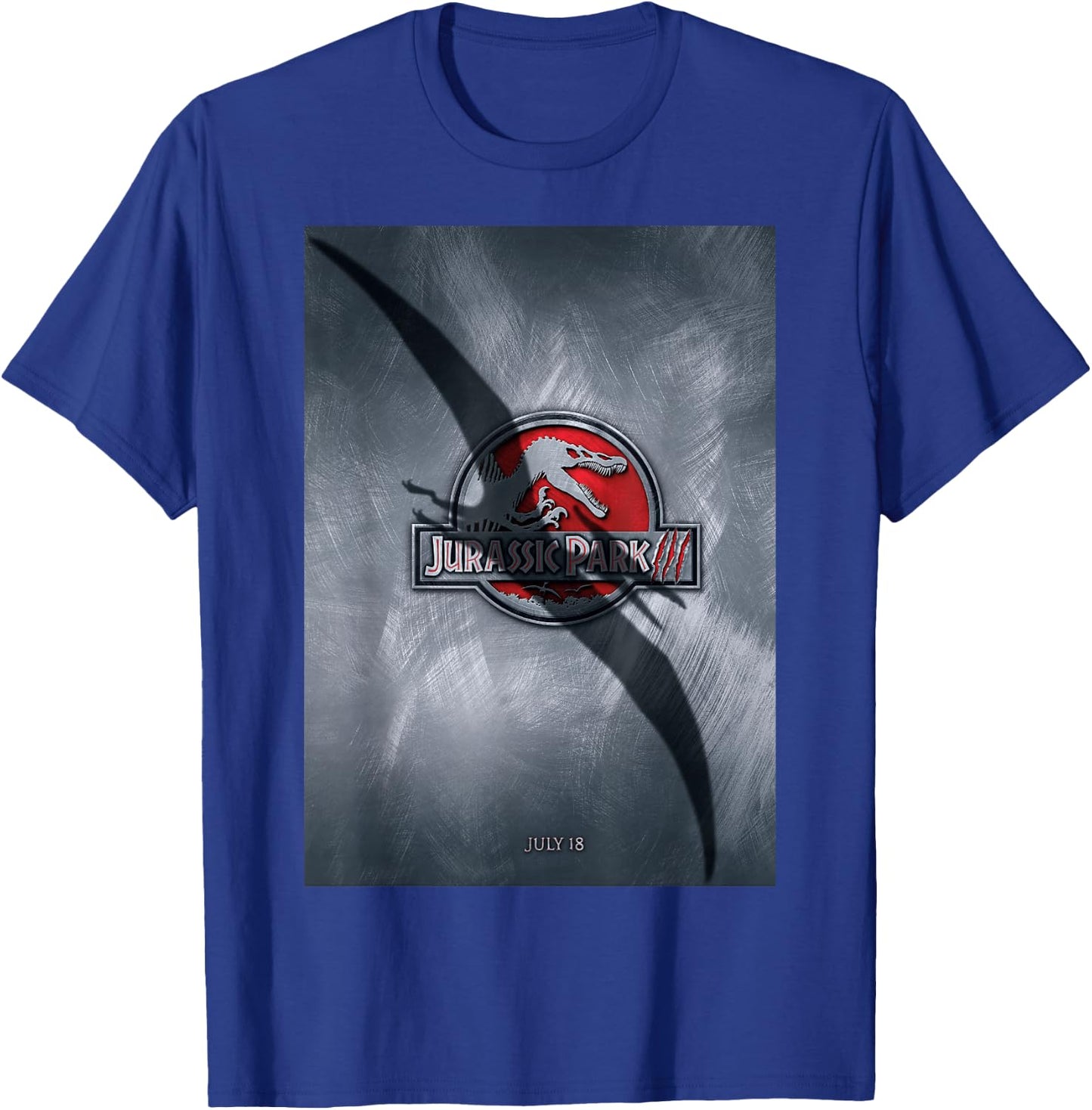 Jurassic Park 3 Movie Poster Pterodactyl Graphic T-Shirt - T-Shirt | Royal
