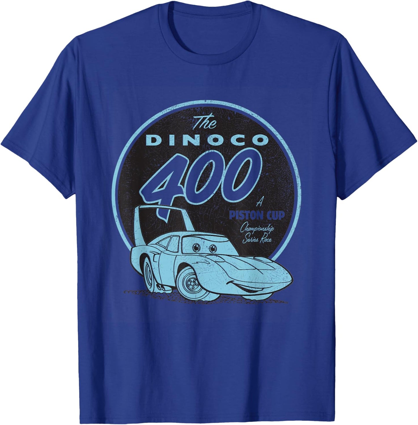 Disney Pixar Cars The Dinoco 400 Vintage Piston Cup Logo T-Shirt - T-Shirt | Royal