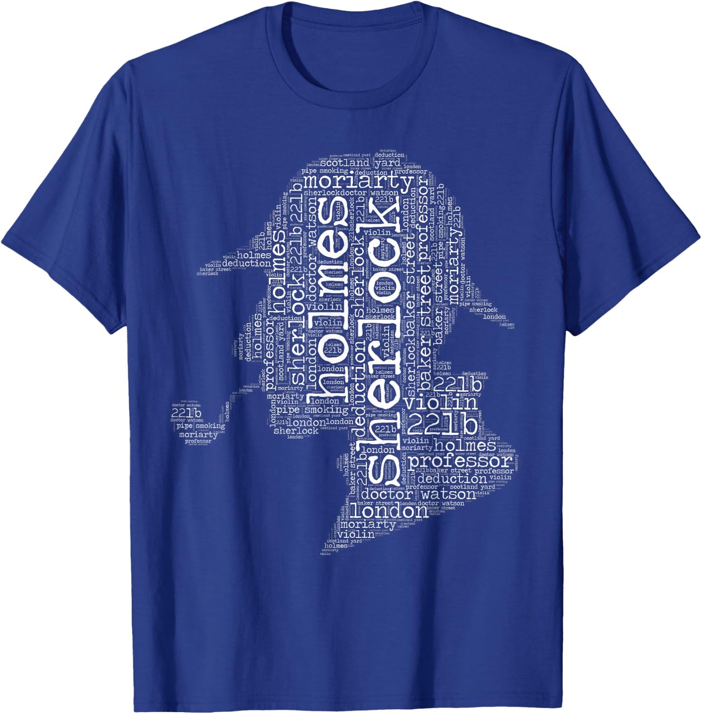 Sherlock Holmes word cloud shirt T-Shirt - T-Shirt | Royal
