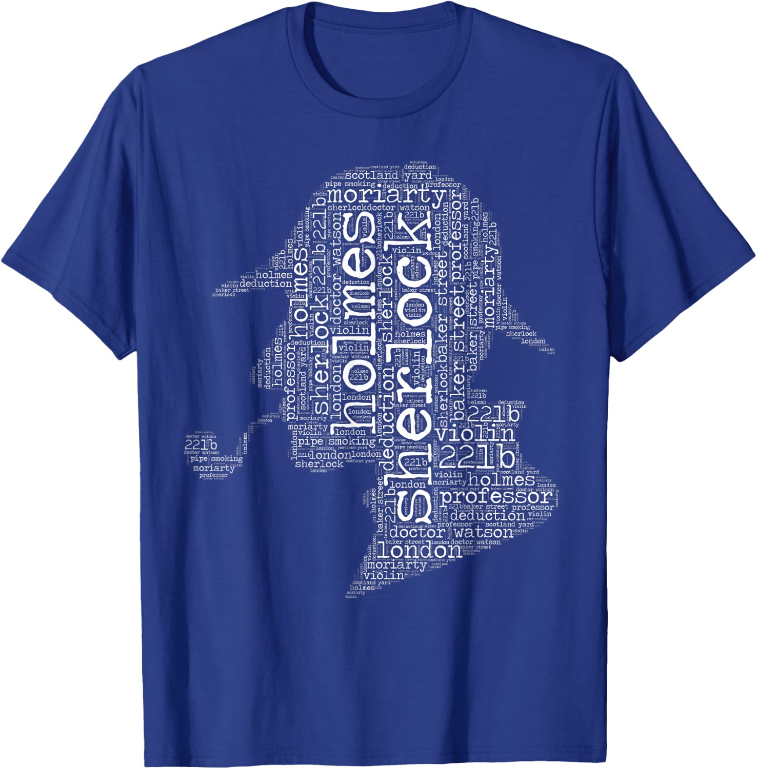 Sherlock Holmes word cloud shirt T-Shirt - T-Shirt | Royal