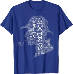 Sherlock Holmes word cloud shirt T-Shirt - T-Shirt | Royal