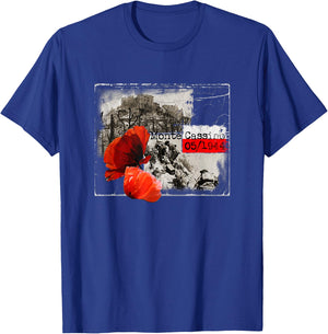 Monte Cassino WW2 Czerwone Maki Poland Polska T-Shirt - T-Shirt | Royal