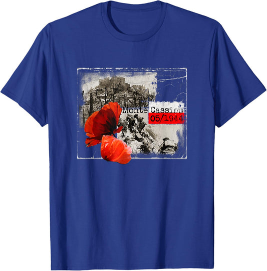 Monte Cassino WW2 Czerwone Maki Poland Polska T-Shirt - T-Shirt | Royal