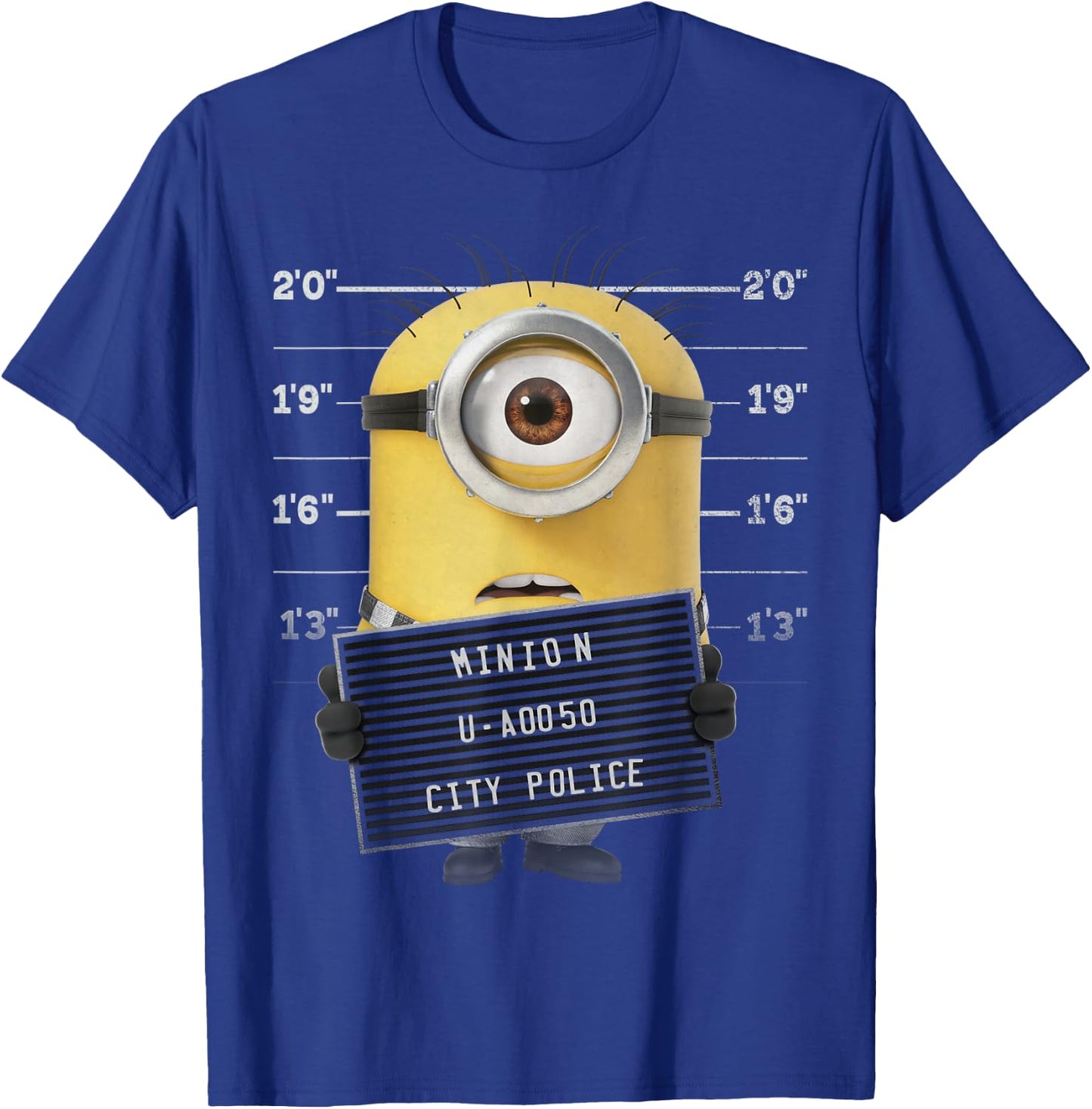 Despicable Me Minions Shocked Mugshot Graphic T-Shirt - T-Shirt | Royal