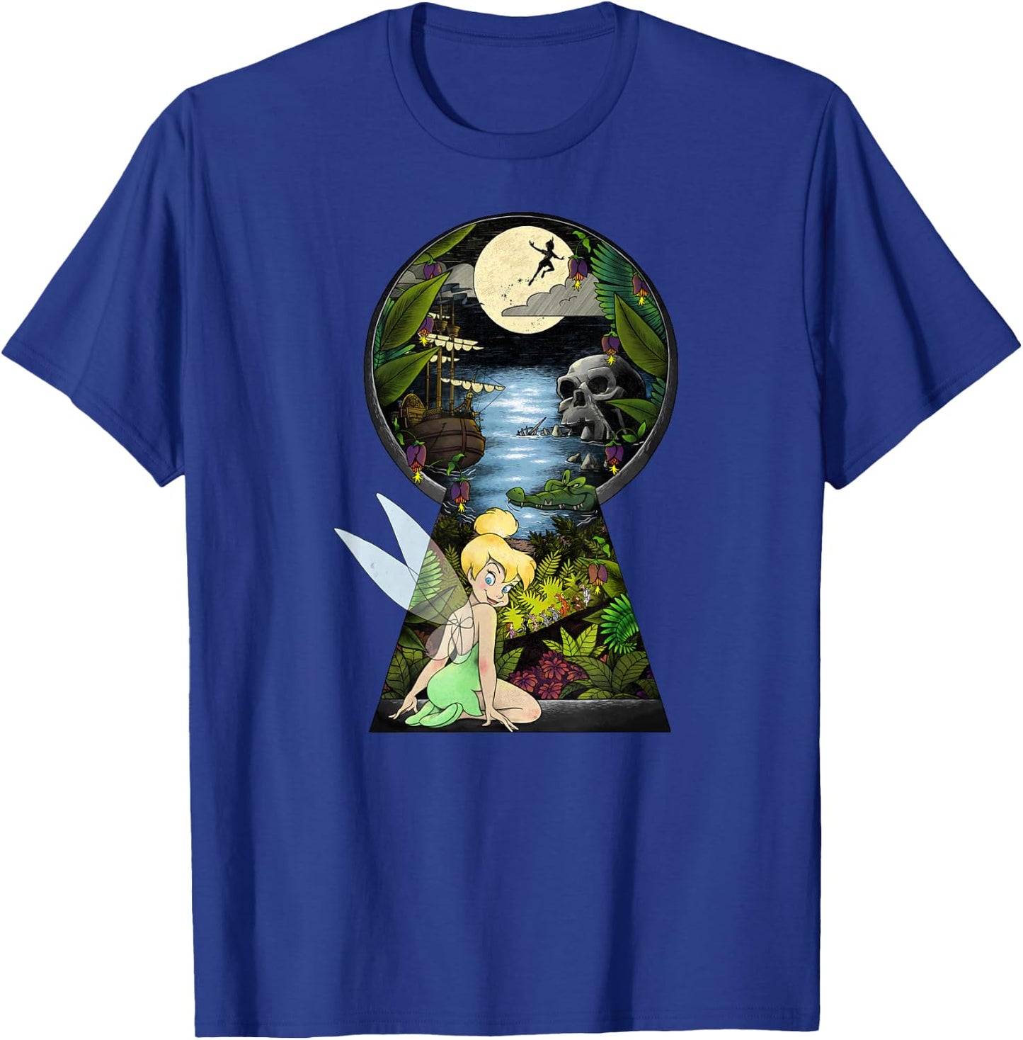 Disney Peter Pan Tinkerbell Keyhole Graphic T-Shirt - T-Shirt | Royal