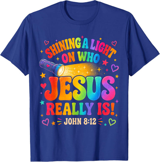Jesus Light of The World Illumination Station VBS 2026 T-Shirt - T-Shirt | Royal