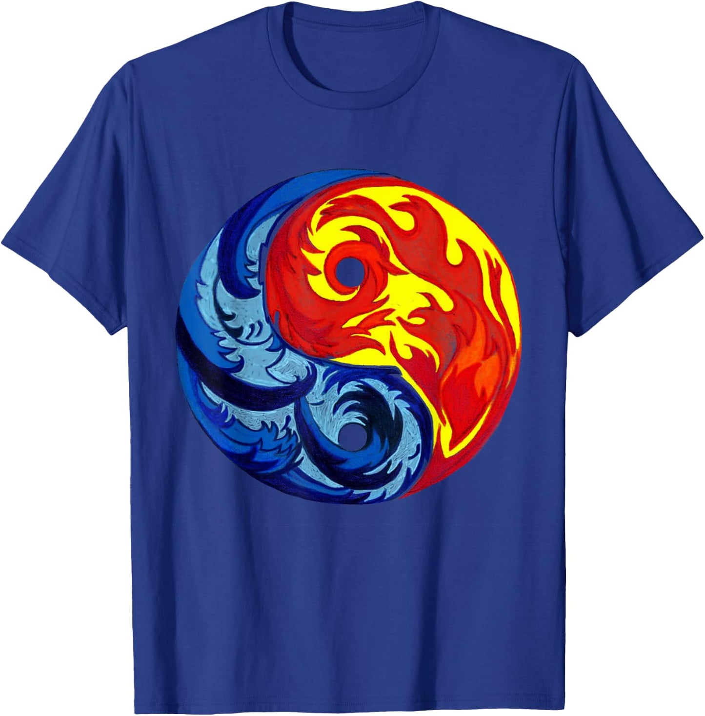 Fire and Ice Yin-Yang T-Shirt - T-Shirt | Royal