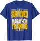 I Survived My Wife's Marathon Training Funny Athletic Run T-Shirt - T-Shirt | Royal