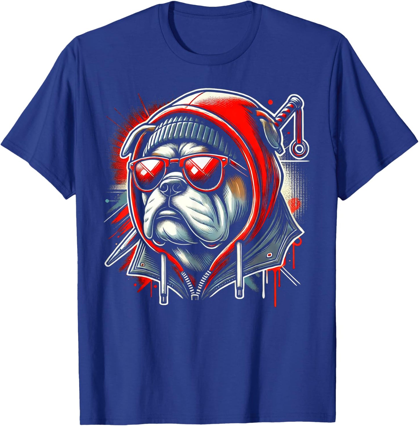 Graphic Bulldog Animal Cute Dogs Women Kids T-Shirt - T-Shirt | Royal