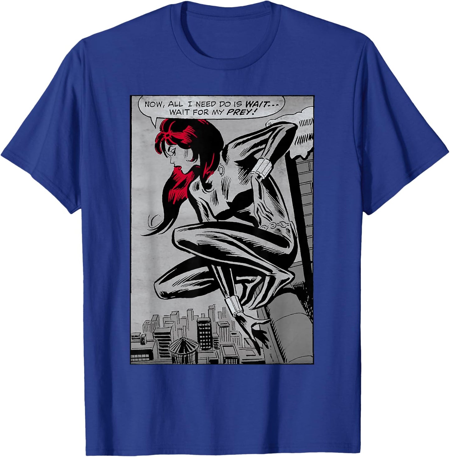 Marvel Black Widow Classic Retro Panel Art Graphic T-Shirt - T-Shirt | Royal