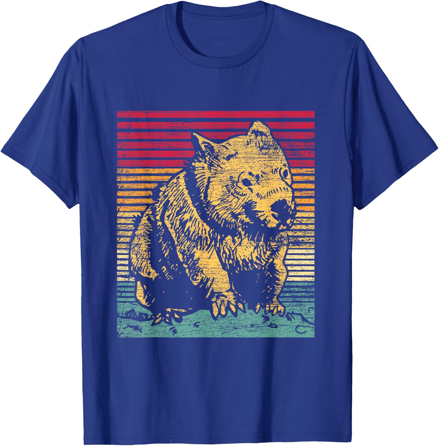 Retro Wombat T-Shirt - T-Shirt | Royal