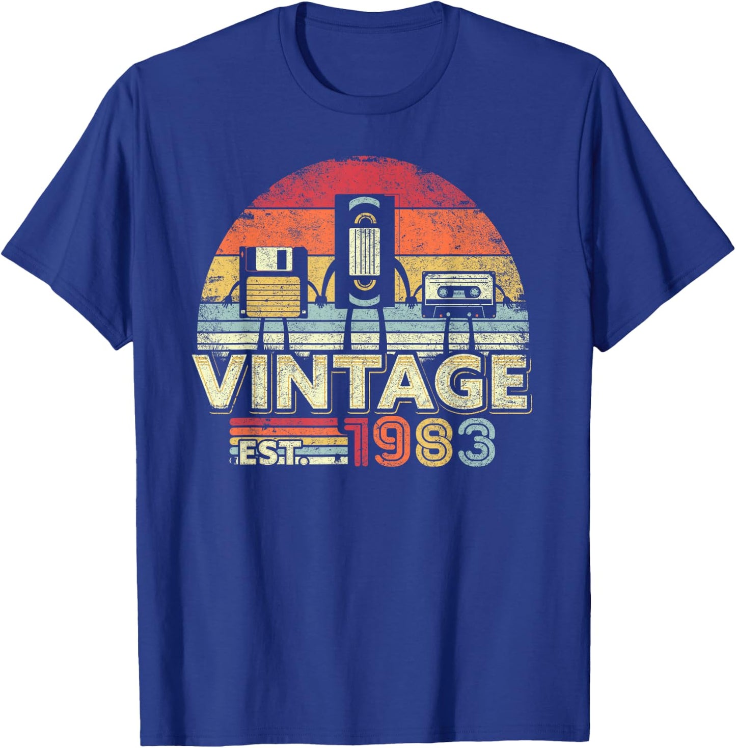 1983 Shirt. Birthday Vintage . Retro Vintage T-Shirt - T-Shirt | Royal