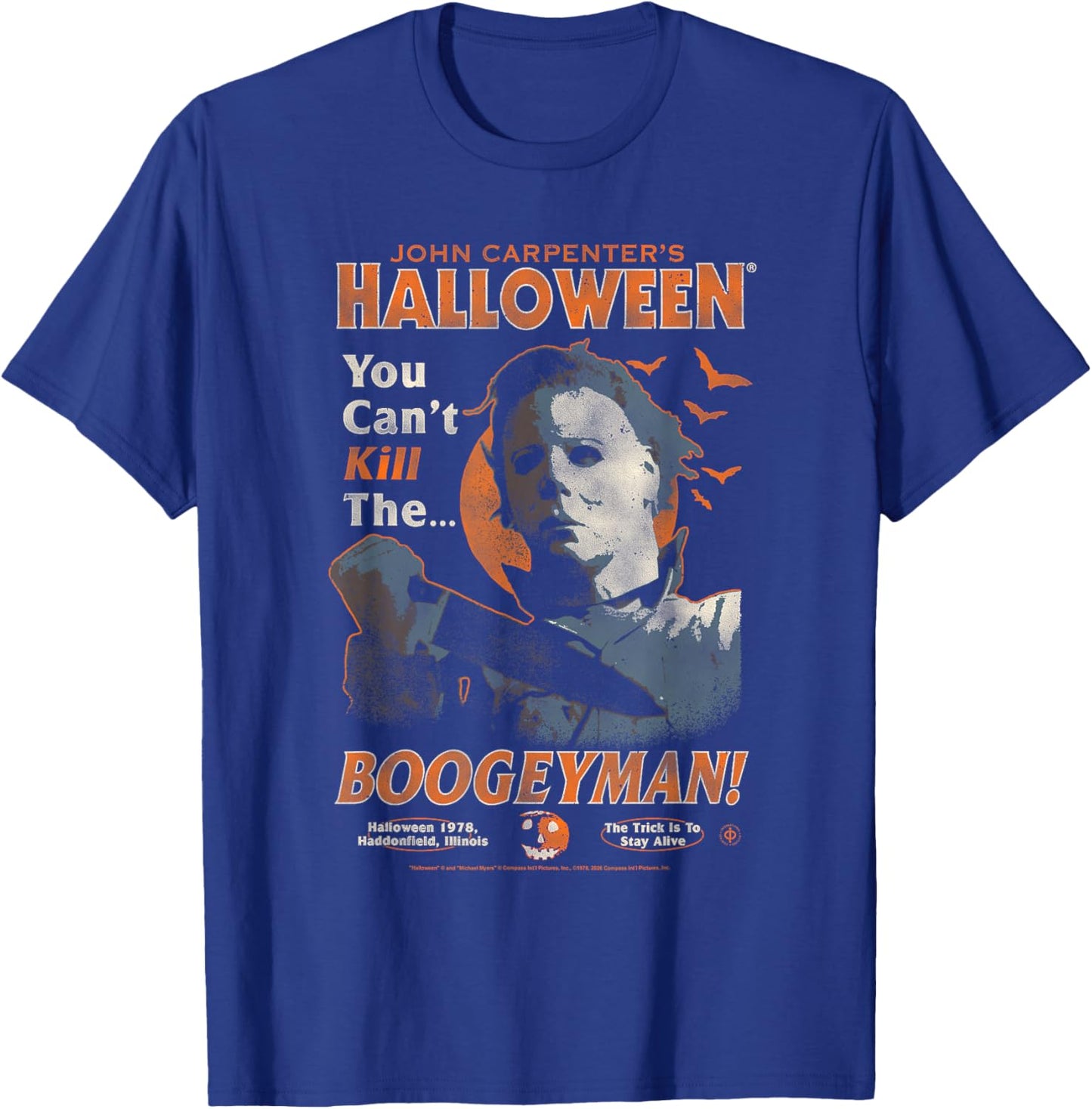 Halloween Michael Myers Portrait Poster Retro Horror Movie T-Shirt - T-Shirt | Royal