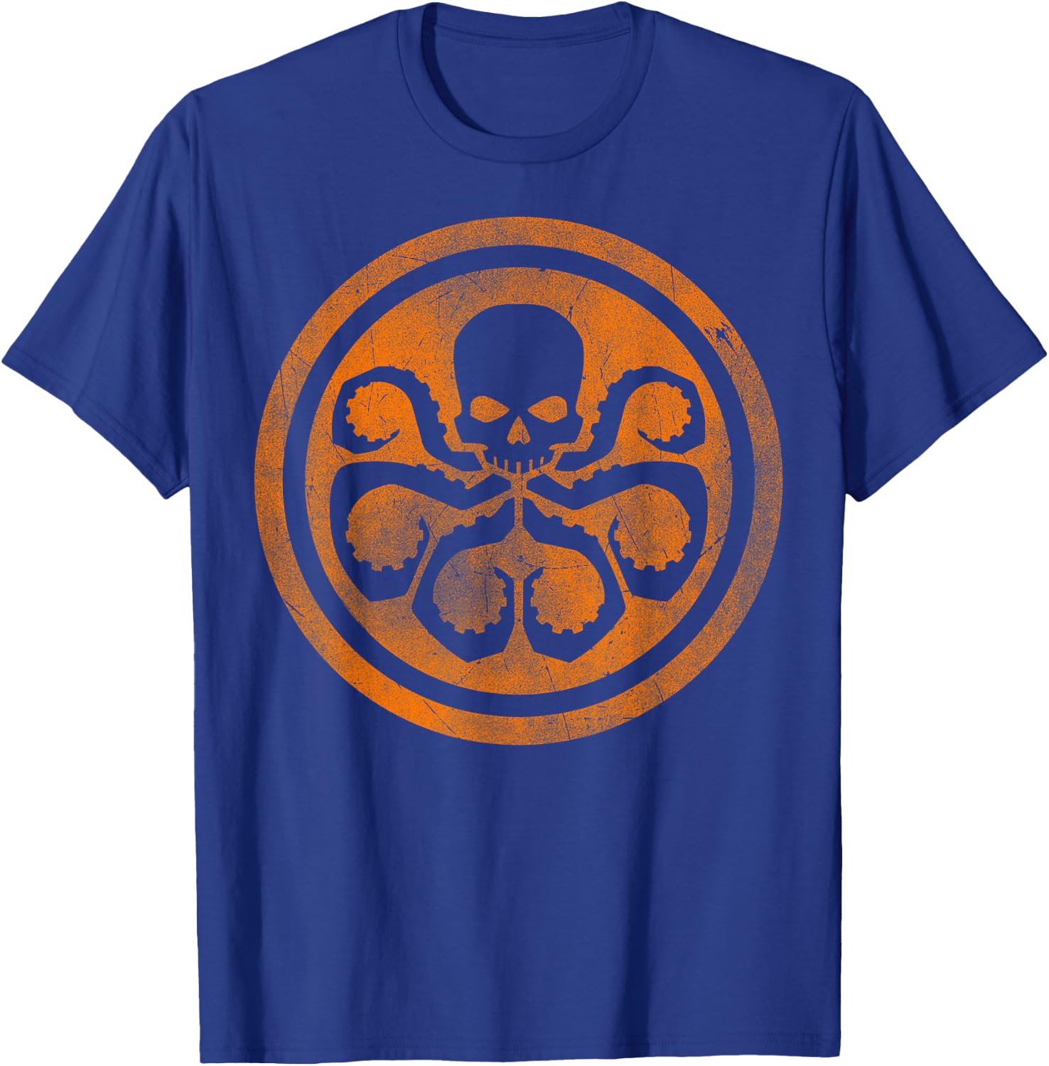 Marvel Hydra Skull Octopus Logo Orange Cut-Out Halloween T-Shirt - T-Shirt | Royal