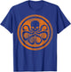 Marvel Hydra Skull Octopus Logo Orange Cut-Out Halloween T-Shirt - T-Shirt | Royal