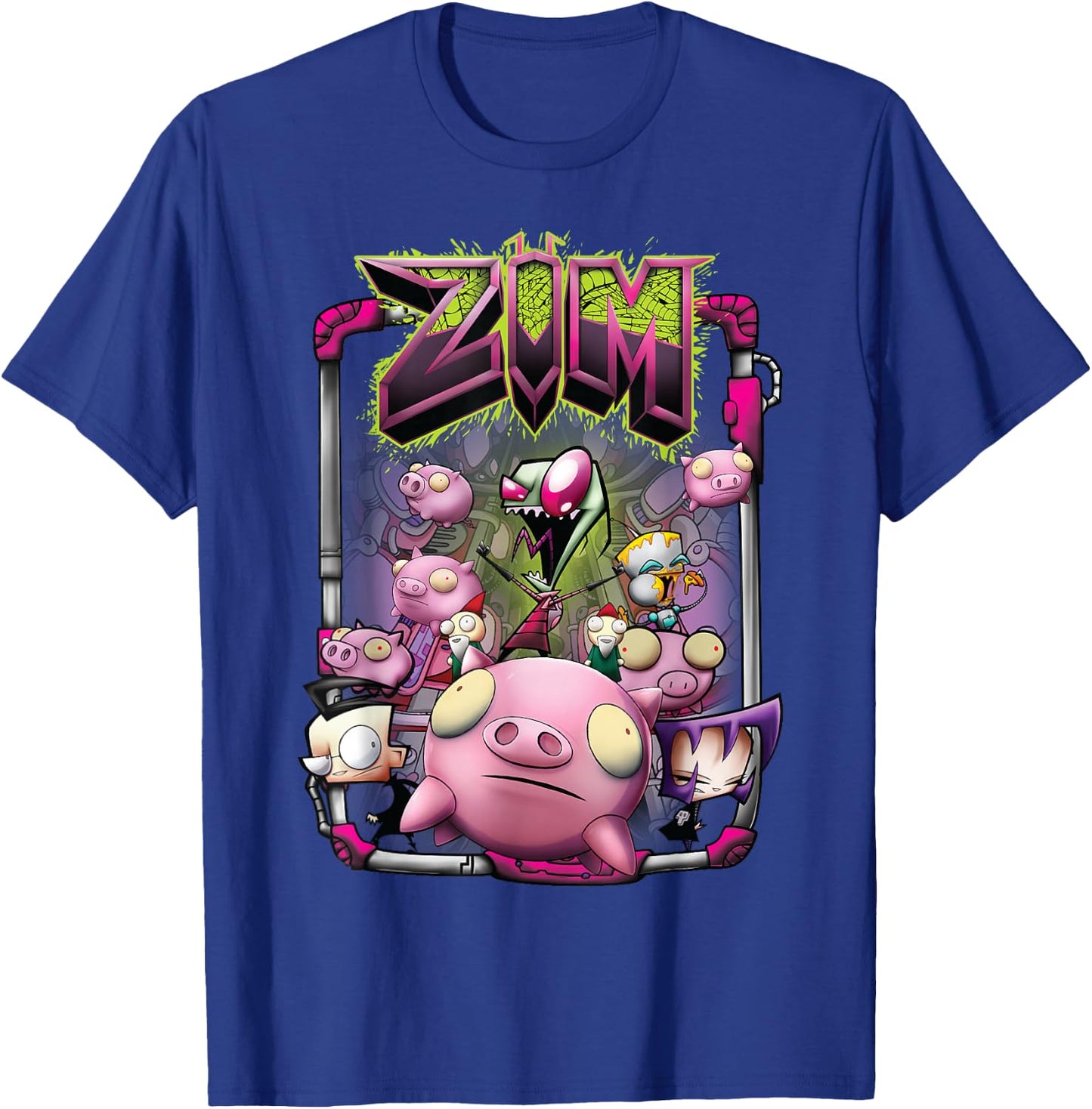 Nickelodeon Invader Zim Rubber Piggy Army T-Shirt - T-Shirt | Royal