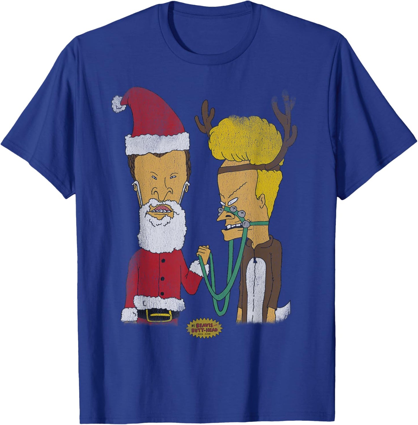 Beavis and Butt-Head Christmas Costumes Short Sleeve T-Shirt - T-Shirt | Royal