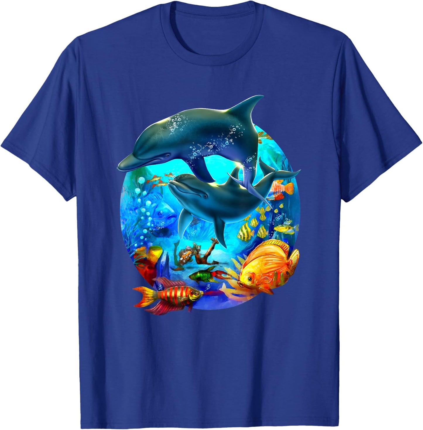 Dolphin Sea Life Save the Sea Marine Biology Aquarium T-Shirt - T-Shirt | Royal