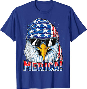 Eagle Merica T Shirt 4th of July Merica Men Boys American T-Shirt - T-Shirt | Royal