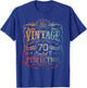 Vintage 1955 Limited Edition Shirt 70 Year Old 70th Birthday T-Shirt - T-Shirt | Royal