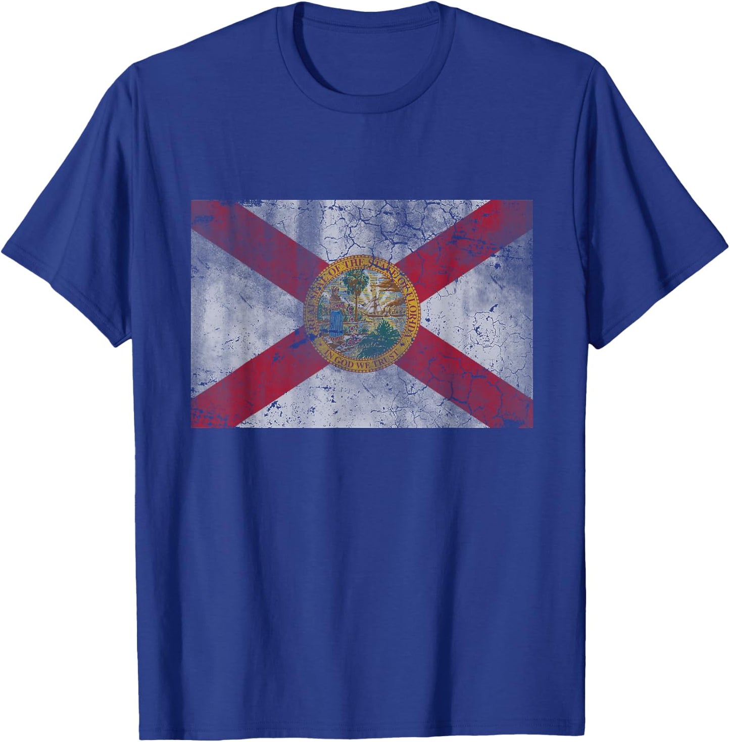 Florida Flag Vintage Fade Men Women Kids Youth Toddlers T-Shirt - T-Shirt | Royal