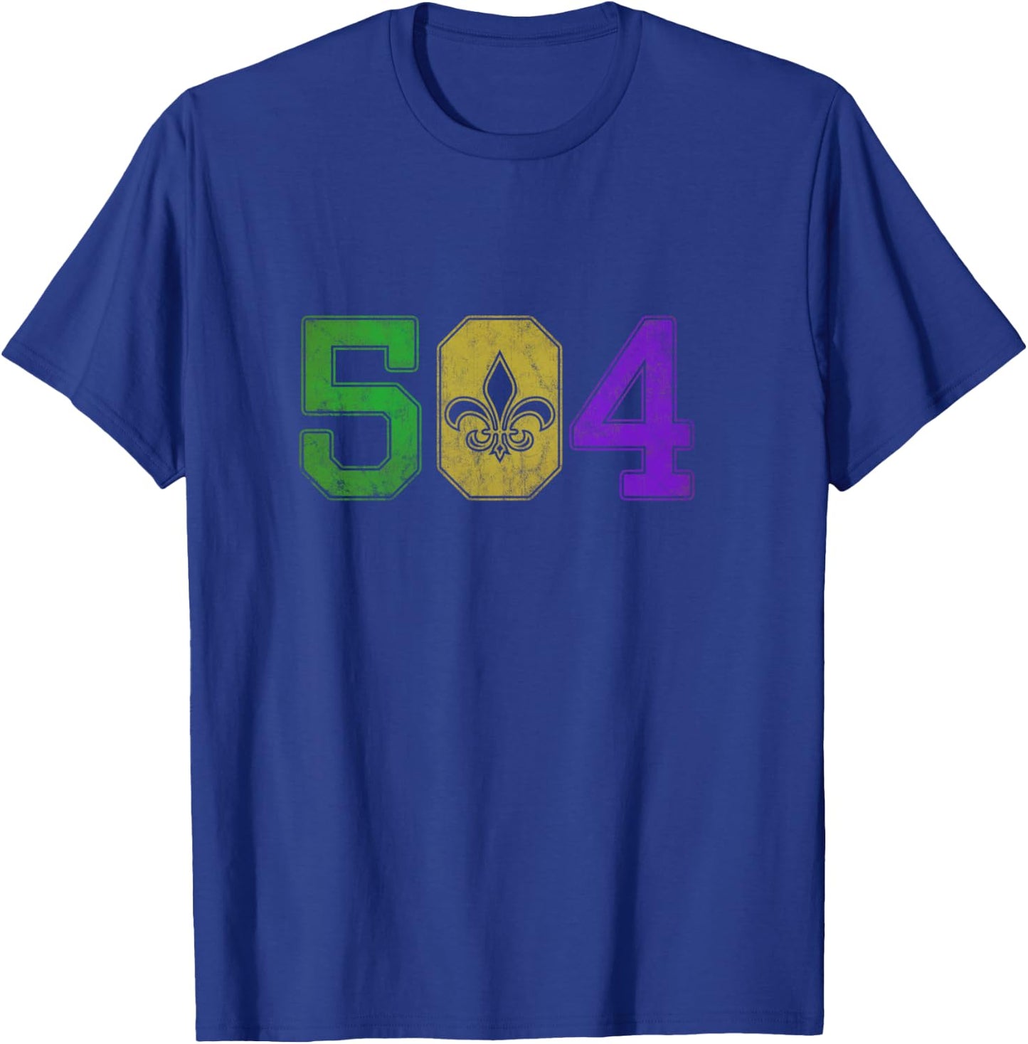 Mardi Gras 504 T Shirt Nola New Orleans Louisiana LA 2019 T-Shirt - T-Shirt | Royal