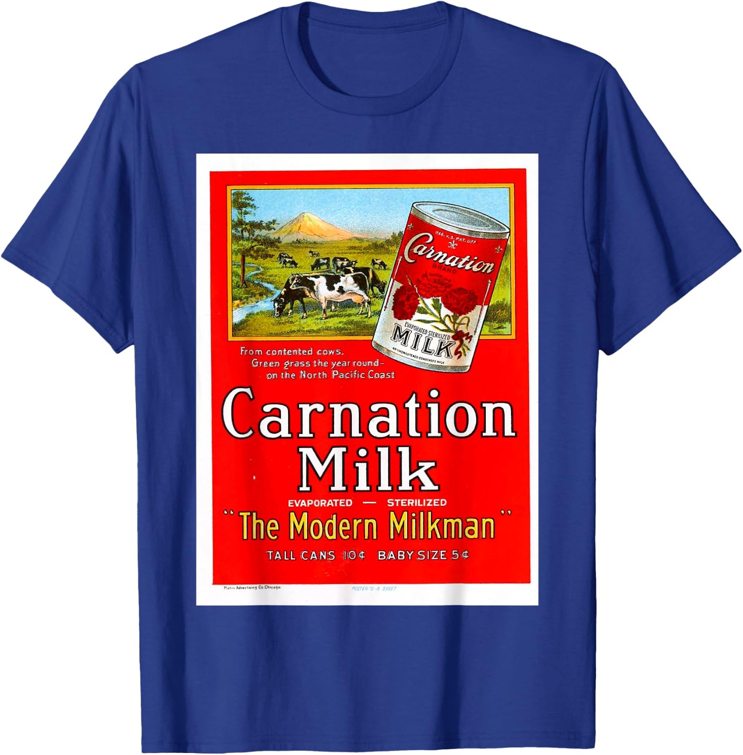 Vintage poster - Carnation Milk Retro T-Shirt - T-Shirt | Royal