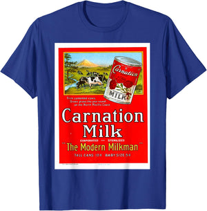 Vintage poster - Carnation Milk Retro T-Shirt - T-Shirt | Royal