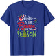 Girls Jesus is The Reason for The Season Christmas Christian T-Shirt - T-Shirt | Royal