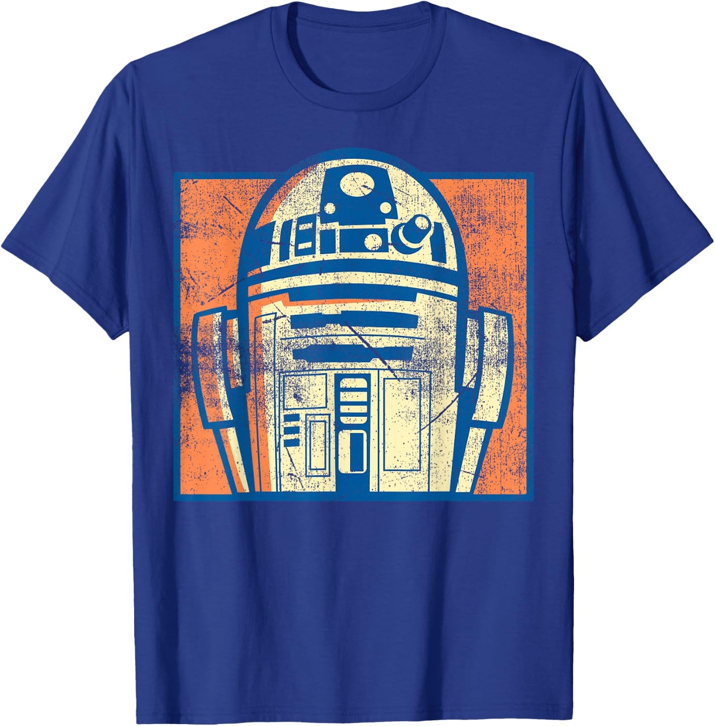 Star Wars R2-D2 Vintage Distressed Retro Cartoon T-Shirt - T-Shirt | Royal