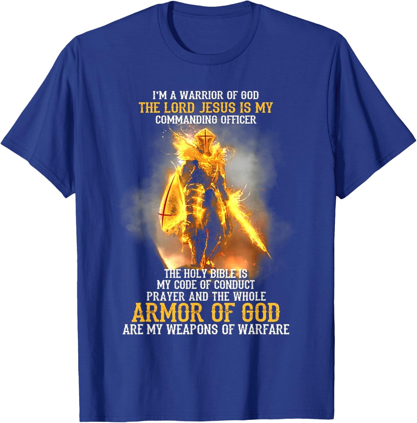 I'm a warrior of god the lord jesus is my commanding officer T-Shirt - T-Shirt | Royal