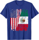 Mexican Roots | Half American Flag | Mexico T-Shirt - T-Shirt | Royal
